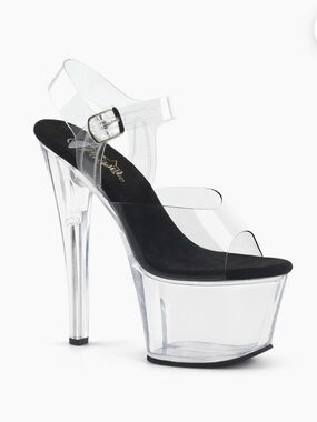 Pleaser Clear Sky-308 Platform exotic dancer shoes.